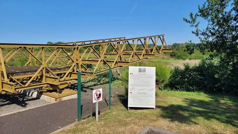 The Bailey Bridges and Marker image. Click for full size.