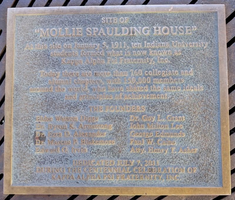 Mollie Spaulding House Marker. Click for full size. Mollie Spaulding House Marker image. Click for full size.