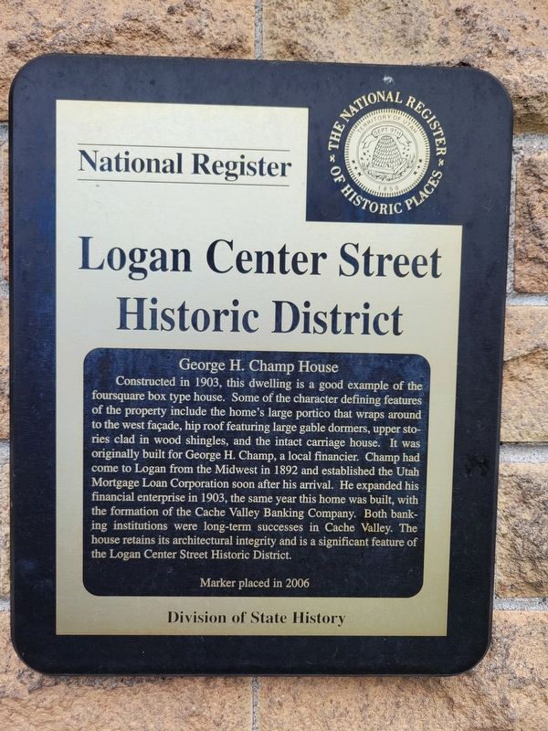 George H. Champ House Marker image. Click for full size.