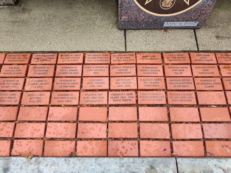 Erie Township Veterans Memorial. Click for full size. Erie Township Veterans Memorial image. Click for full size.