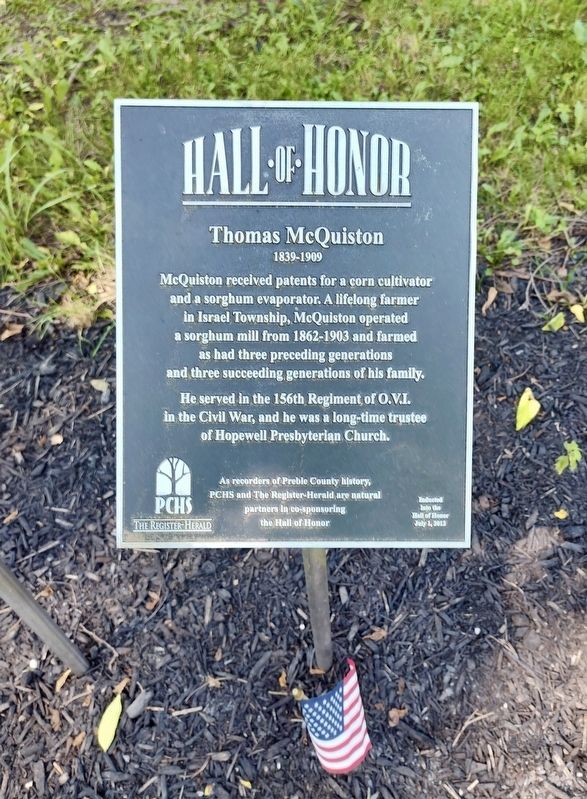 Thomas McQuiston Marker image. Click for full size.