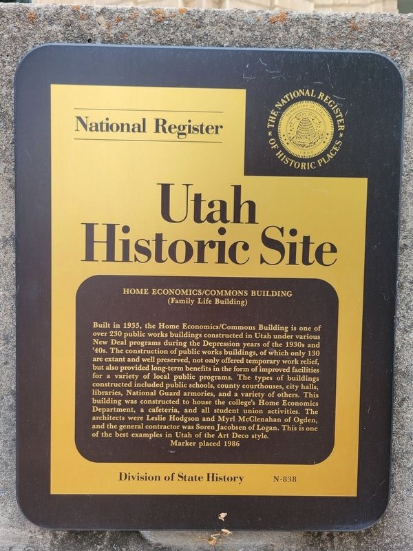 Home Economics/Commons Building Marker image. Click for full size.