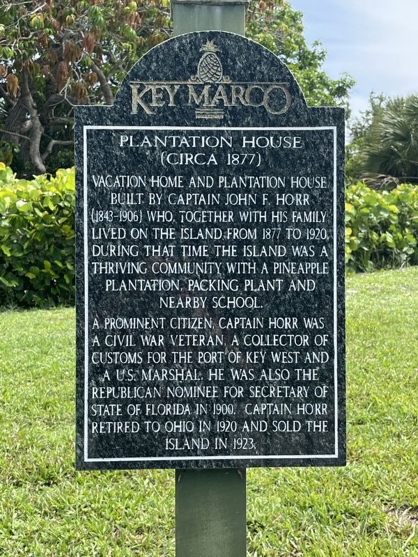 Plantation House (Circa 1877) Marker. Click for full size. Plantation House (Circa 1877) Marker image. Click for full size.