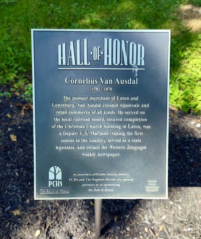 Cornelius Van Ausdal Marker. Click for full size. Cornelius Van Ausdal Marker image. Click for full size.