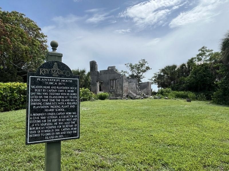 Plantation House ruins and marker. Click for full size. Plantation House ruins and marker image. Click for full size.