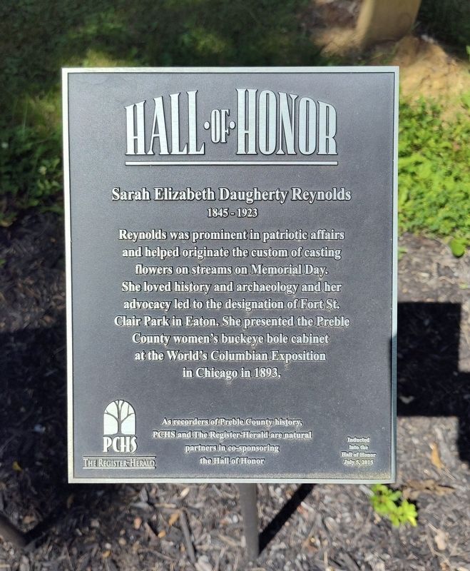 Sarah Elizabeth Daugherty Reynolds Marker. Click for full size. Sarah Elizabeth Daugherty Reynolds Marker image. Click for full size.
