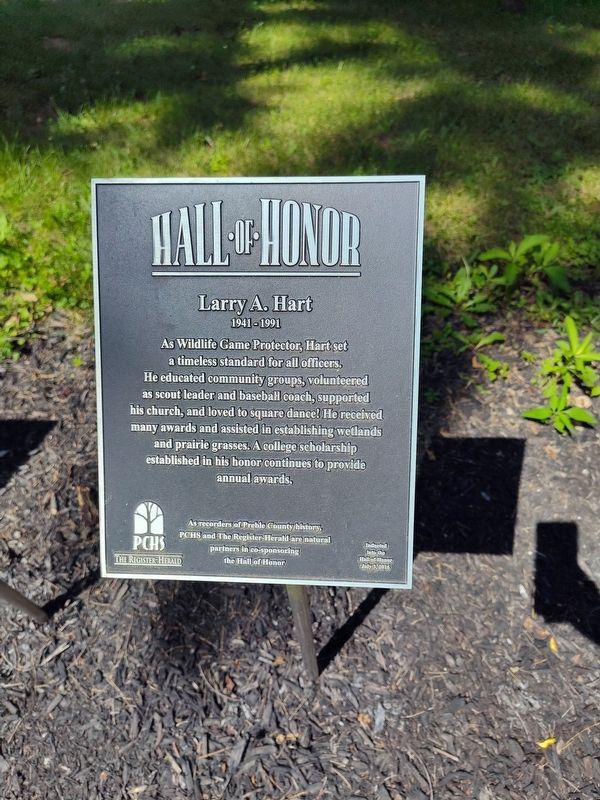 Larry A. Hart Marker. Click for full size. Larry A. Hart Marker image. Click for full size.