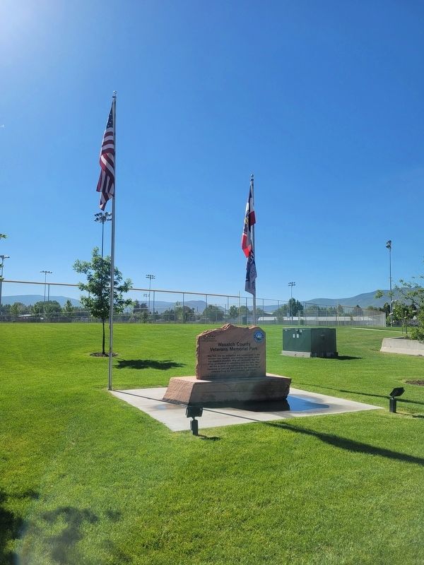 Wasatch County Veterans Memorial Park Marker image. Click for full size.