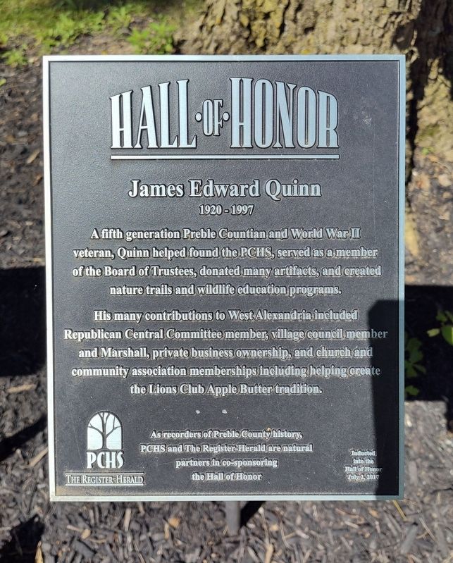 James Edward Quinn Marker. Click for full size. James Edward Quinn Marker image. Click for full size.