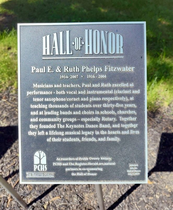Paul E. & Ruth Phelps Fitzwater Marker. Click for full size. Paul E. & Ruth Phelps Fitzwater Marker image. Click for full size.