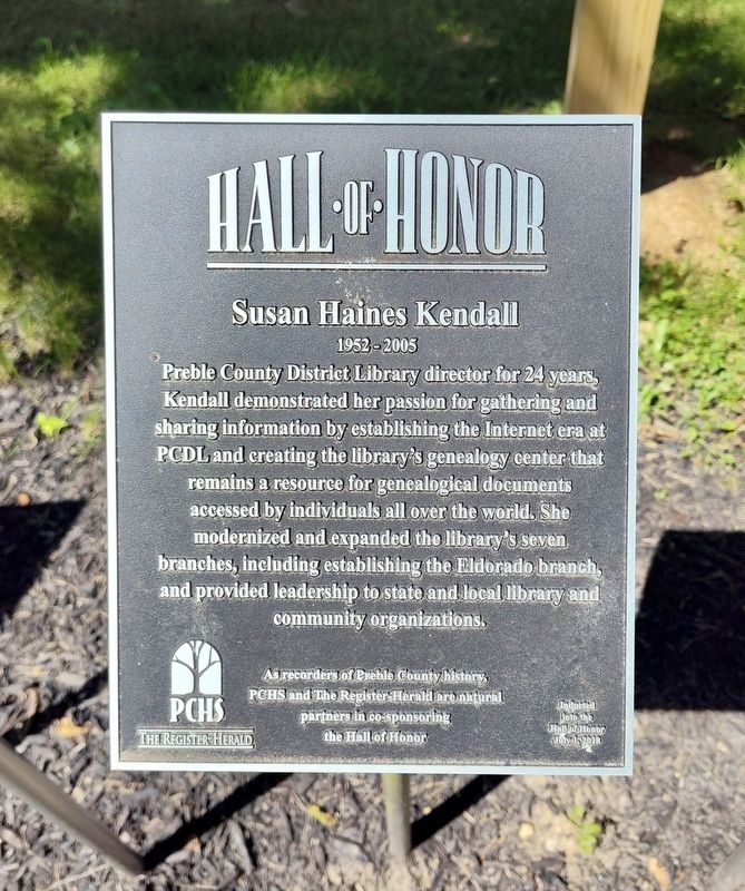 Susan Haines Kendall Marker image. Click for full size.