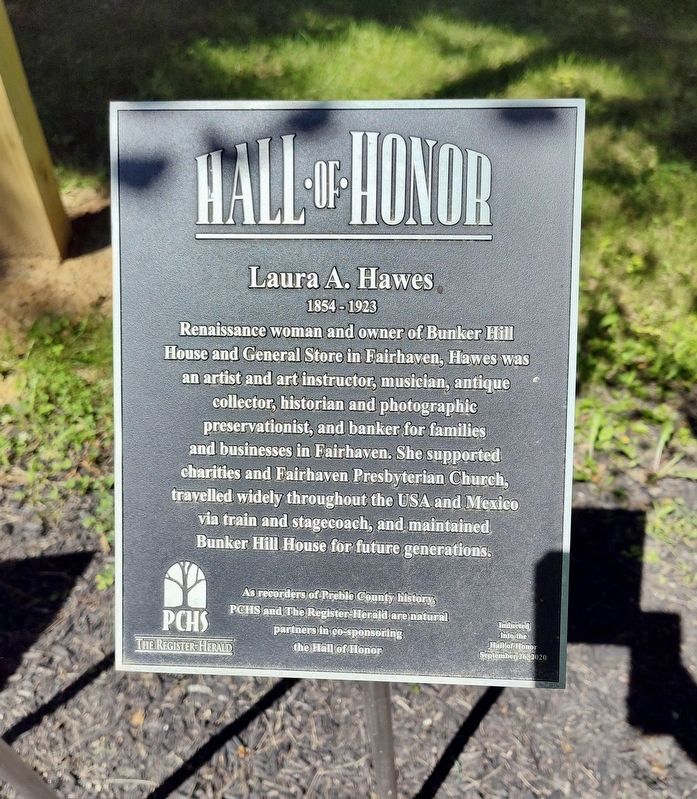 Laura A. Hawes Marker. Click for full size. Laura A. Hawes Marker image. Click for full size.