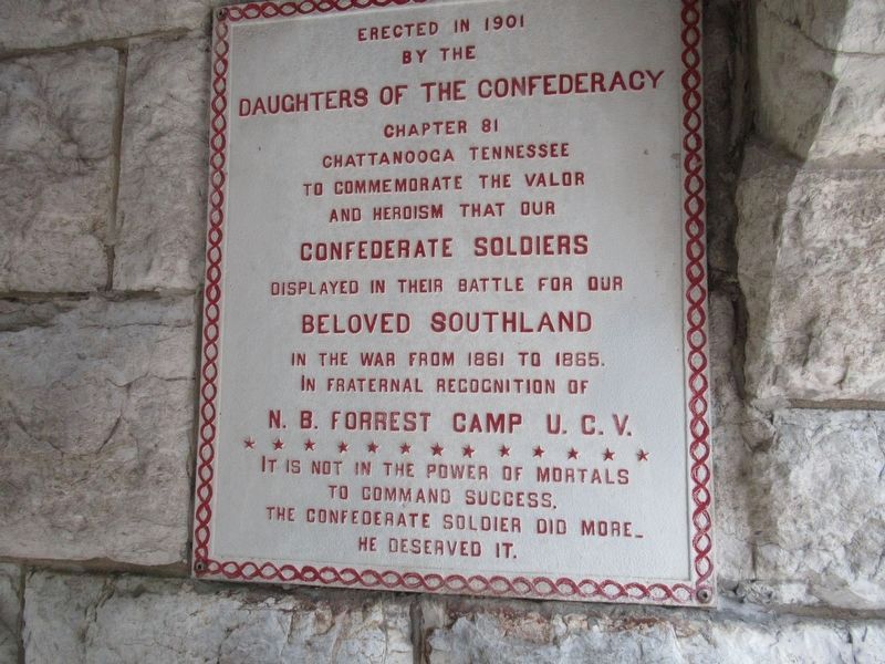Marker located inside of gate arch. image. Click for full size.