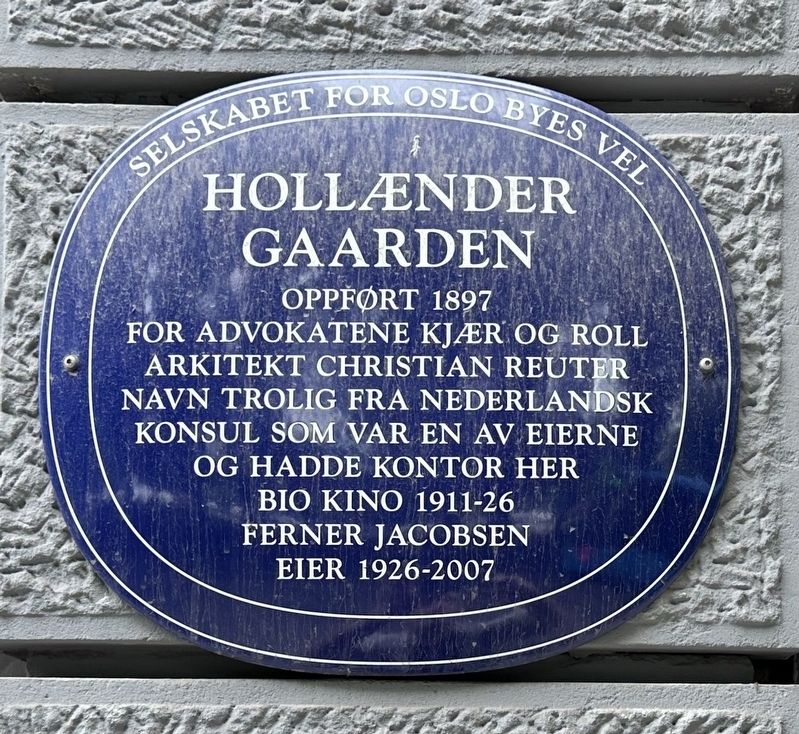 Hollænder Gaarden / Holland Building Marker. Click for full size. Hollænder Gaarden / Holland Building Marker image. Click for full size.