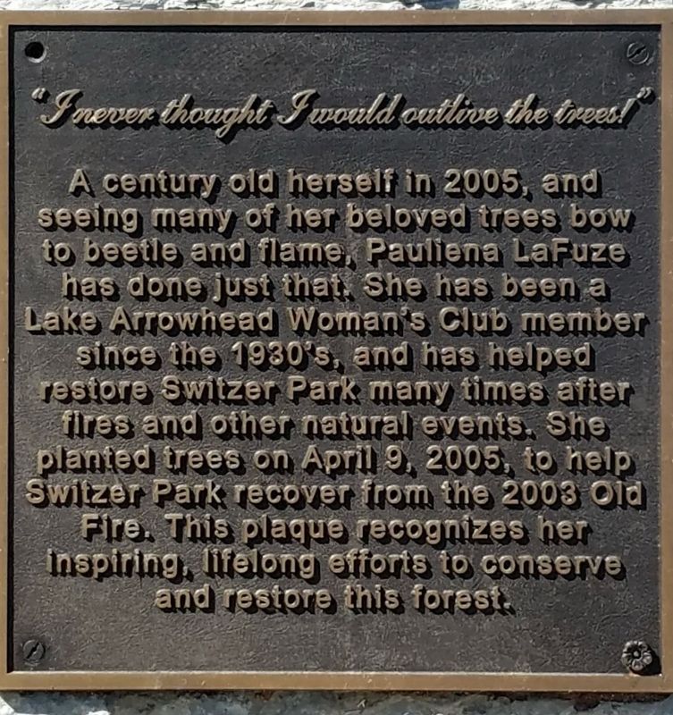Memorial to Pauliena LaFuze Marker. Click for full size. Memorial to Pauliena LaFuze Marker image. Click for full size.