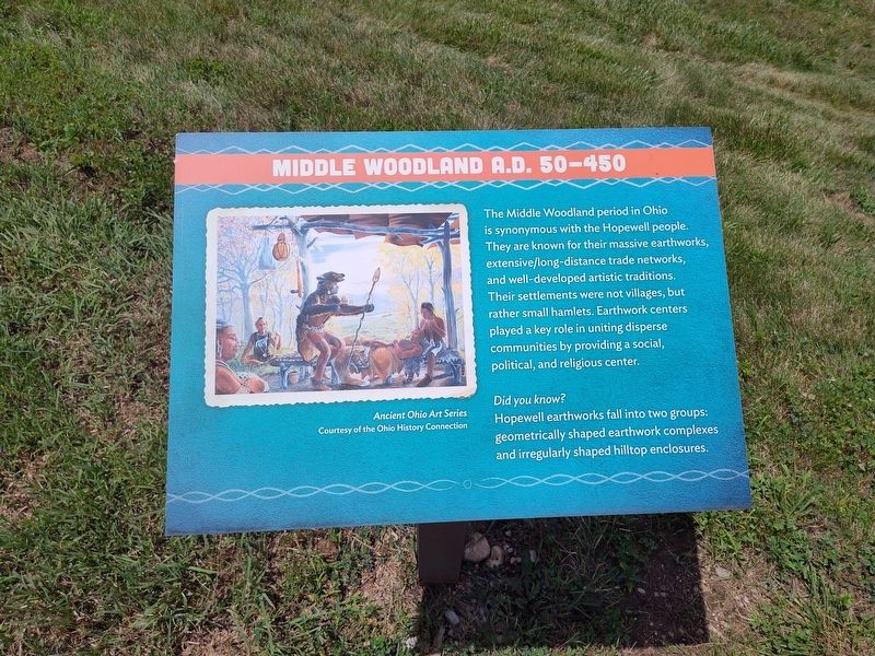 Middle Woodland A.D. 50-450 Marker. Click for full size. Middle Woodland A.D. 50-450 Marker image. Click for full size.