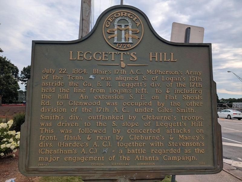 Leggett's Hill Marker image. Click for full size.