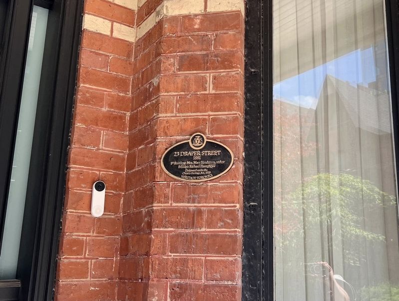 23 Draper Street Marker. Click for full size. 23 Draper Street Marker image. Click for full size.