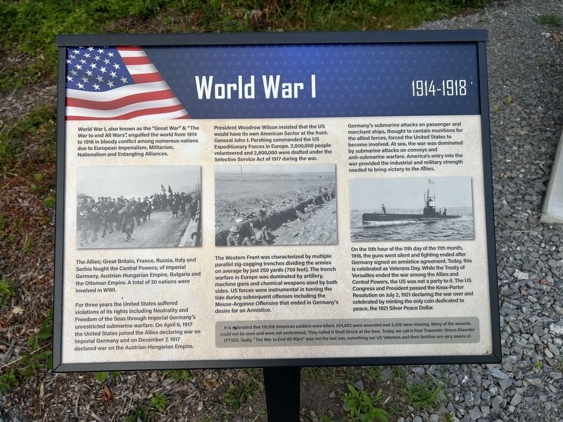 World War I Marker image. Click for full size.