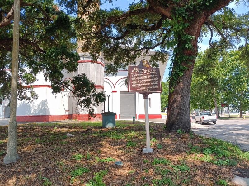 Sicilian Immigration to Louisiana / 1891 Massacre and Lynching of Italians Marker. Click for full size. Sicilian Immigration to Louisiana / 1891 Massacre and Lynching of Italians Marker image. Click for full size.