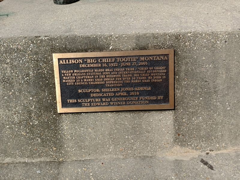 Allison "Big Chief Tootie" Montana Marker. Click for full size. Allison "Big Chief Tootie" Montana Marker image. Click for full size.