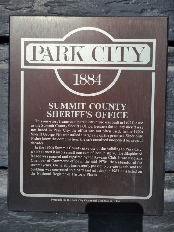 Summit County Sheriff's Office Marker. Click for full size. Summit County Sheriff's Office Marker image. Click for full size.