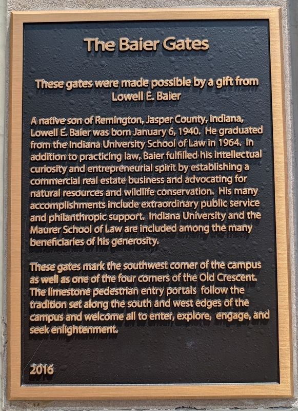 The Baier Gates Marker. Click for full size. The Baier Gates Marker image. Click for full size.