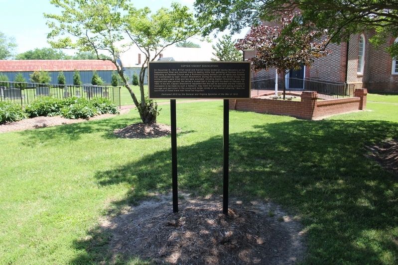 Captain Vincent Shackleford Marker image. Click for full size.