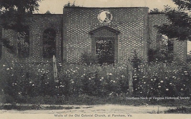 Ruins of North Farnham Church, 1908 image. Click for full size.