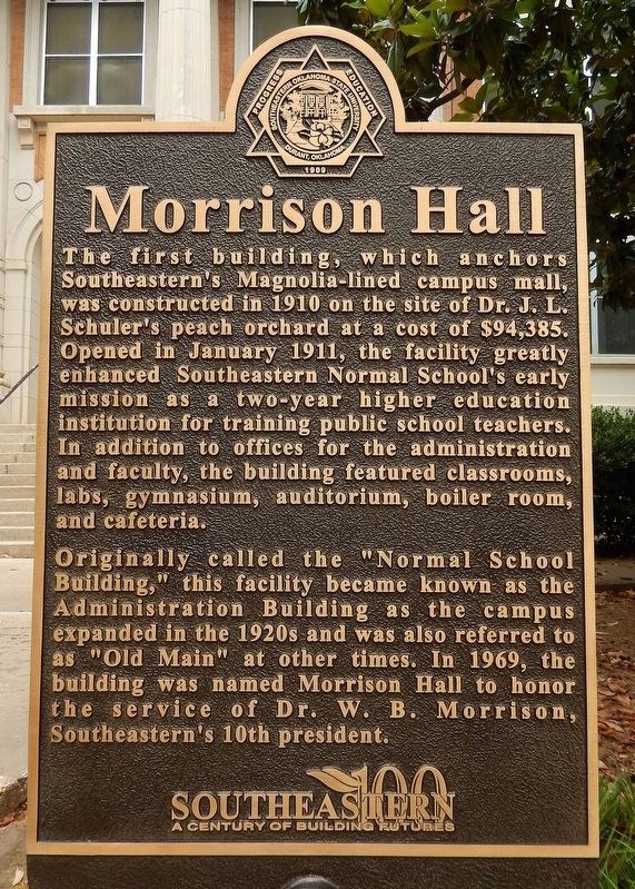 Morrison Hall Marker image. Click for full size.