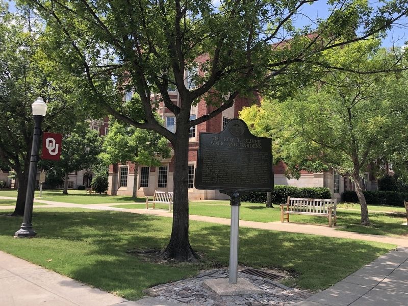 The Roy T. Oliver Walk and Gardens Marker image. Click for full size.