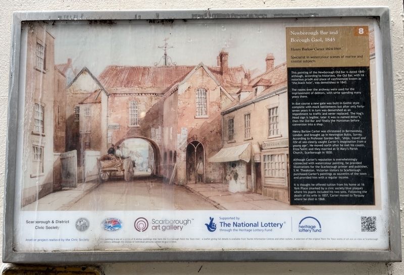 Newborough Bar and Borough Gaol Marker. Click for full size. Newborough Bar and Borough Gaol Marker image. Click for full size.