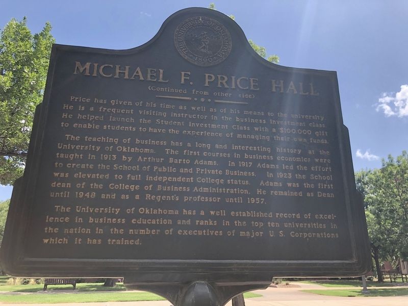 Michael F. Price Hall Marker, Side Two image. Click for full size.