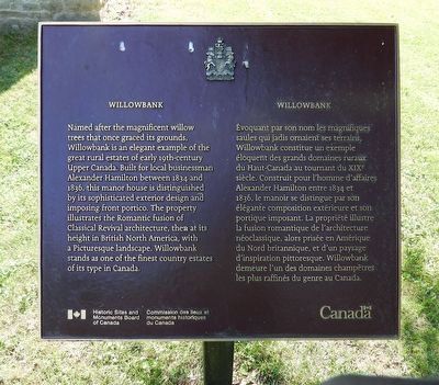 Willowbank Marker. Click for full size. Willowbank Marker image. Click for full size.