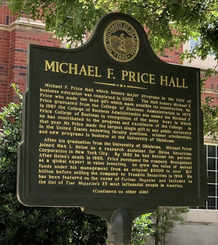 Michael F. Price Hall Marker, Side One. Click for full size. Michael F. Price Hall Marker, Side One image. Click for full size.