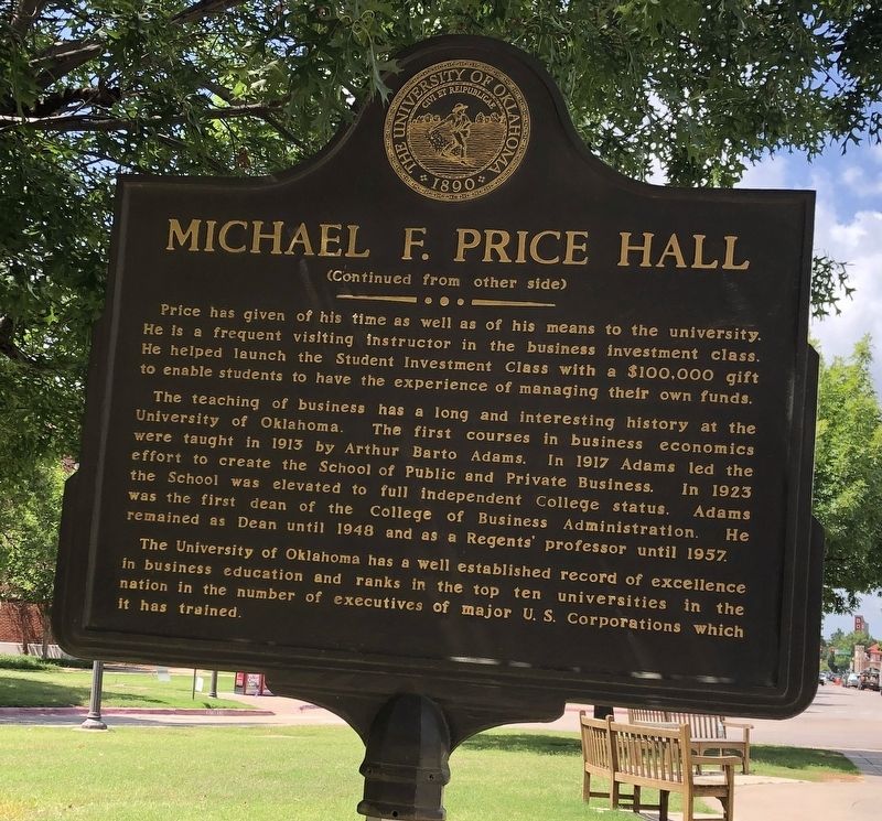 Michael F. Price Hall Marker, Side Two. Click for full size. Michael F. Price Hall Marker, Side Two image. Click for full size.