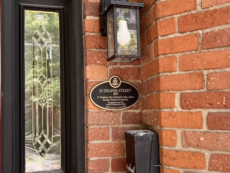 10 Draper Street Marker. Click for full size. 10 Draper Street Marker image. Click for full size.