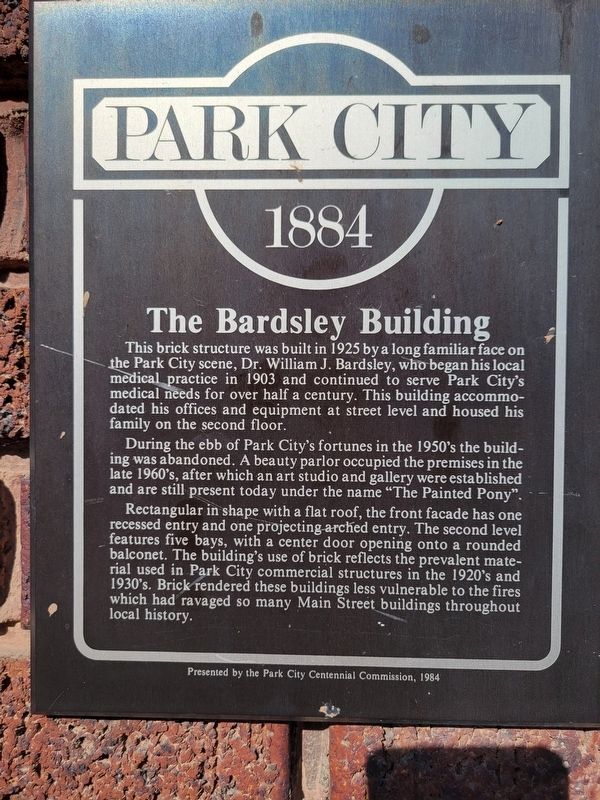 Bardsley Building Marker. Click for full size. Bardsley Building Marker image. Click for full size.