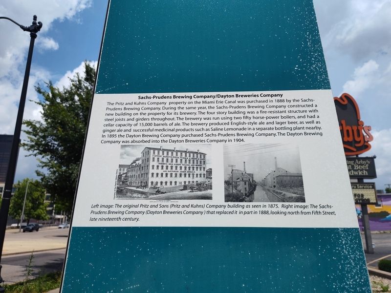 Sachs-Prudens Brewing Company/Dayton Breweries Company Marker. Click for full size. Sachs-Prudens Brewing Company/Dayton Breweries Company Marker image. Click for full size.