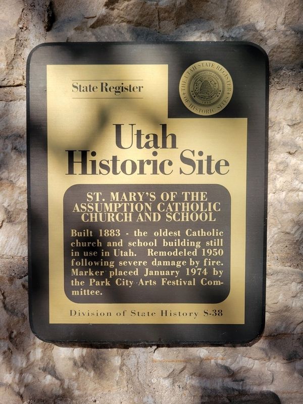 St. Mary's of the Assumption Catholic Church and School Marker. Click for full size. St. Mary's of the Assumption Catholic Church and School Marker image. Click for full size.
