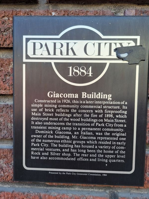 Giacoma Building Marker. Click for full size. Giacoma Building Marker image. Click for full size.