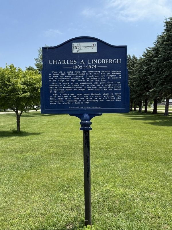 Charles A. Lindbergh Marker. Click for full size. Charles A. Lindbergh Marker image. Click for full size.