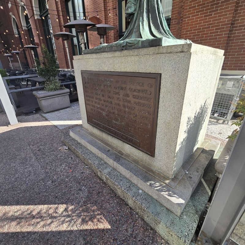 Angel of Victory, CPR Station Bronze War Memorial Marker image. Click for full size.