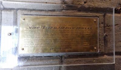 Brock's Monument - A plaque within the monument. Click for full size. Brock's Monument - A plaque within the monument image. Click for full size.