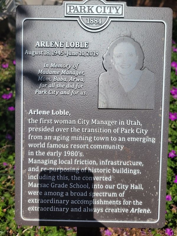 Arlene Loble Marker. Click for full size. Arlene Loble Marker image. Click for full size.