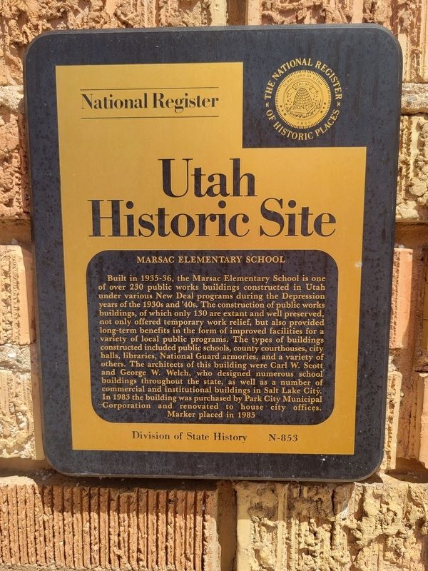 Marsac Elementary School Marker. Click for full size. Marsac Elementary School Marker image. Click for full size.