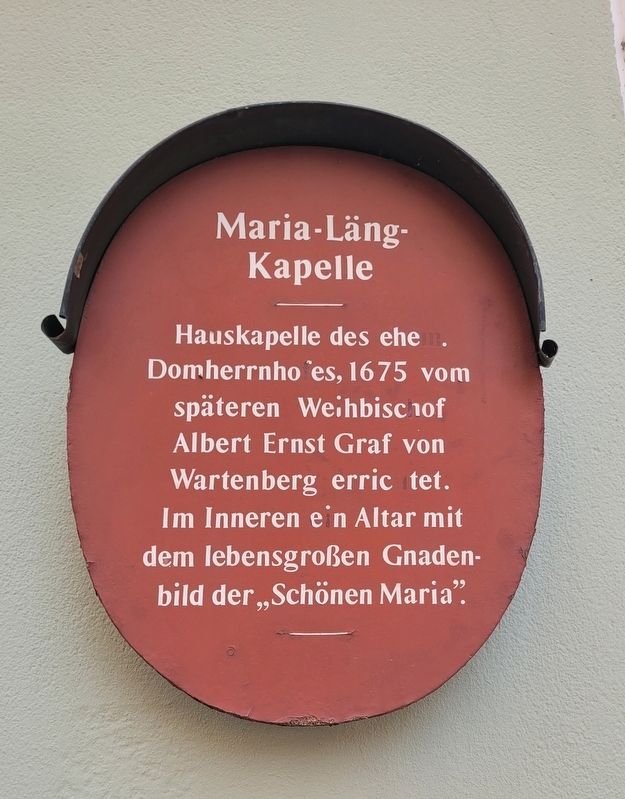 Maria-Läng-Kapelle / Maria Läng Chapel Marker. Click for full size. Maria-Läng-Kapelle / Maria Läng Chapel Marker image. Click for full size.