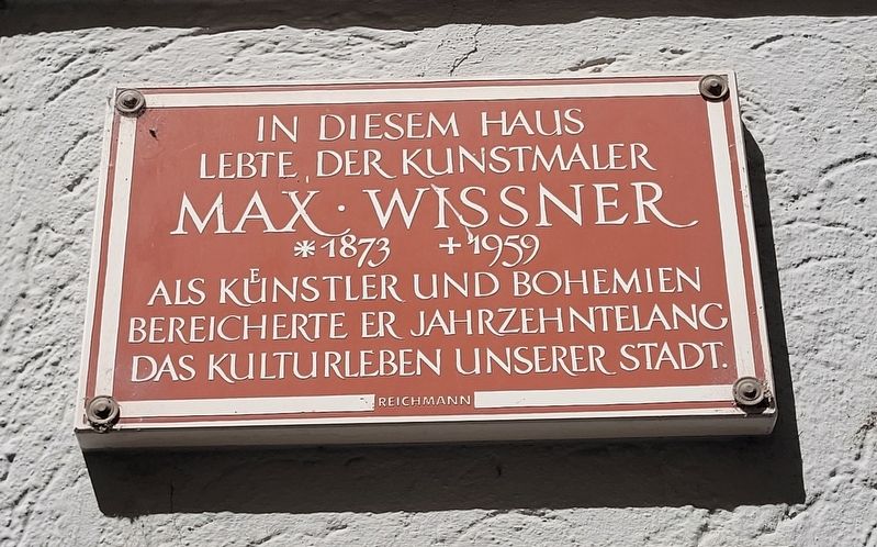 Max Wissner Marker. Click for full size. Max Wissner Marker image. Click for full size.