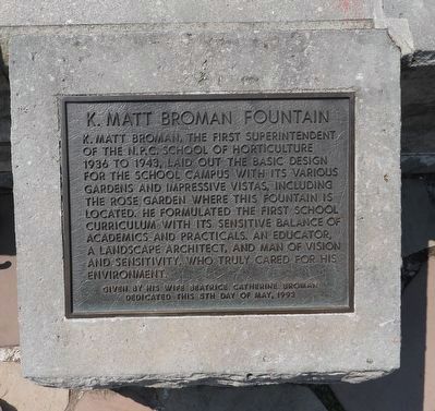 K. Matt Bromain Fountain Marker image. Click for full size.