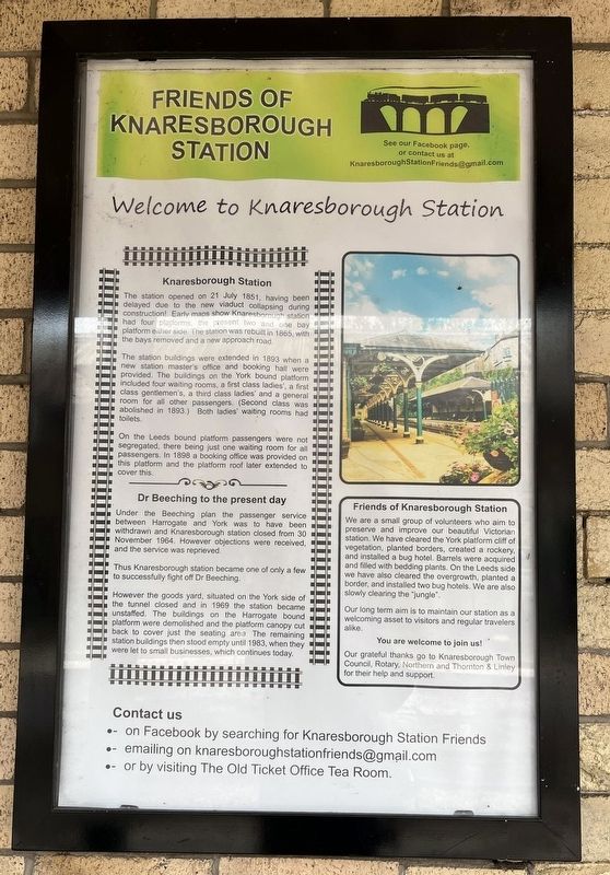 Welcome to Knaresborough Station Marker. Click for full size. Welcome to Knaresborough Station Marker image. Click for full size.